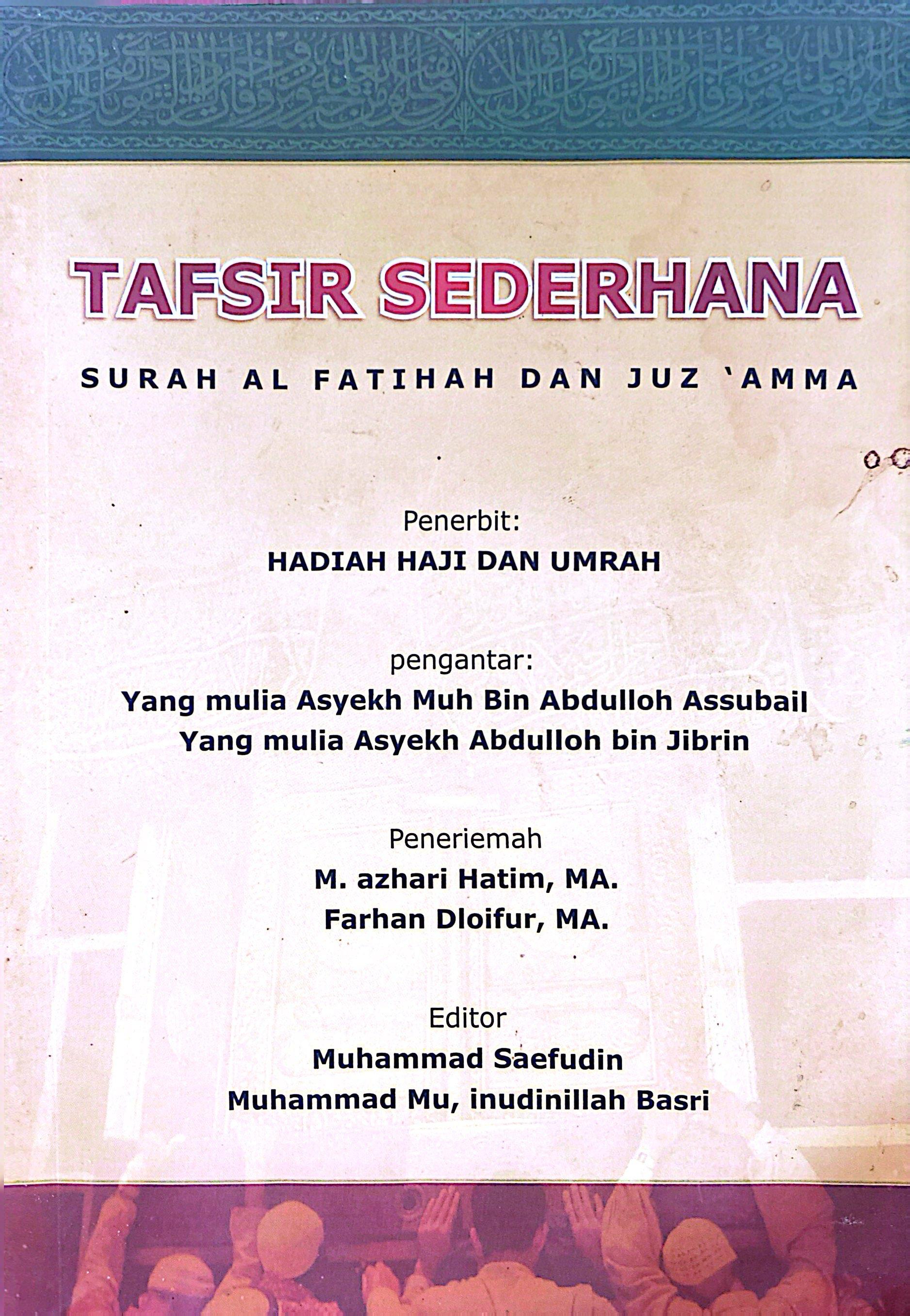Tafsir Sederhana Surah Al Fatihah dan Juz Amma